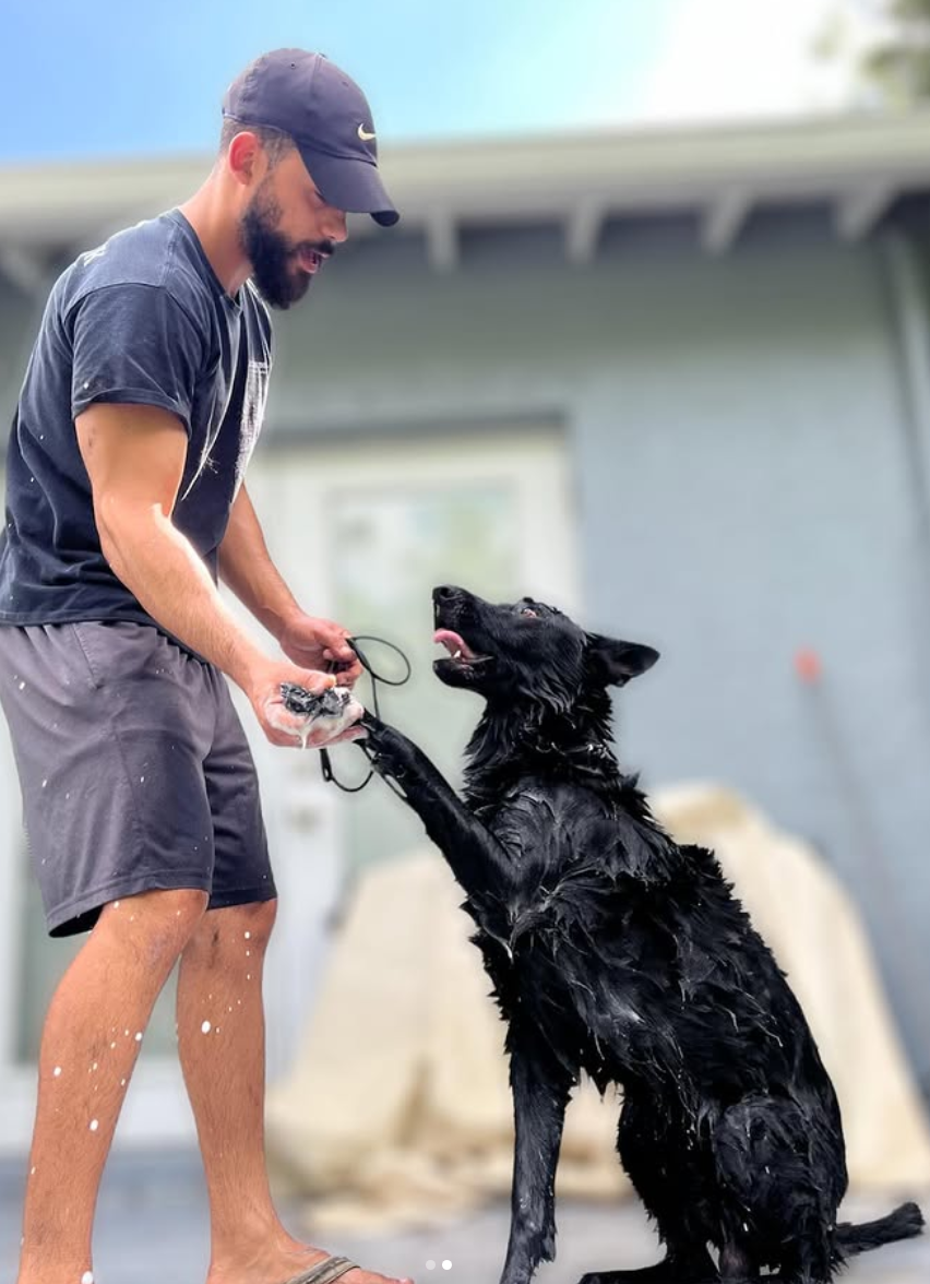 Caio training a dog at Secure The Pack